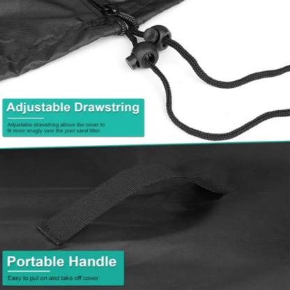 Universal Sand Filter Pump Cover 420D Oxford Fabric Waterproof UV Resistant Protection Sleeve for Swimming Pool Pump Dust Cover