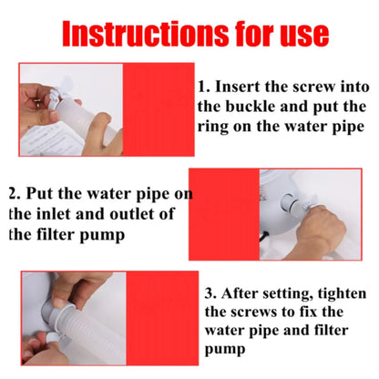 Pool Filter Pump 300 GPH Paddling Pool Electric Water Pump With 2 Pool Filter Cartridge Pool Pumps Ground Small Pool Filter Pump