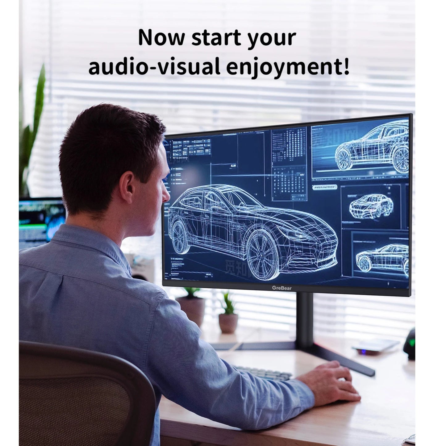 27-inch Computer Monitor IPS Panel PC Monitors FHD 1080p 75Hz LED Display Home Office Desktop Screen, HDMI, VGA, Flicker