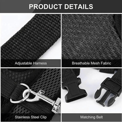 Pet Adjustable Harness Leash for Chicken Puppy Comfortable Breathable Pet Vest for Small Dogs Duck Goose Training Accessories