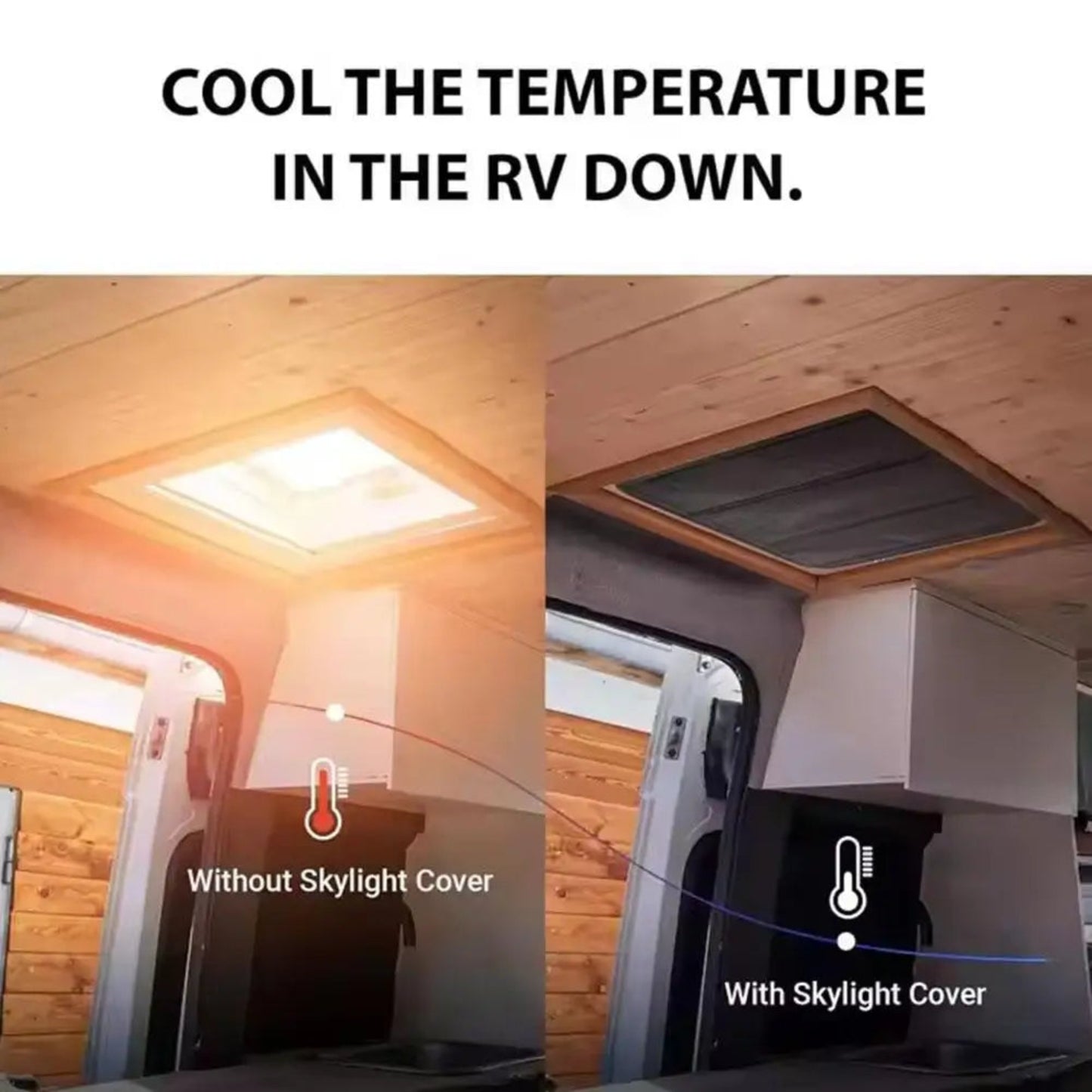 Foldable RV Skylight Insulator Cover Travel Trailers Sun Shade Car Sun Shield Sun Protection Visor For Travel Trailer Caravan