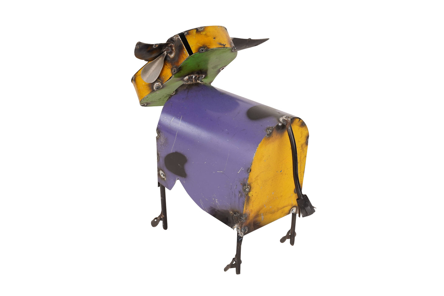 Colorful Metal Cow-Garden-Yard Art-Farmhouse-Colorful Cow